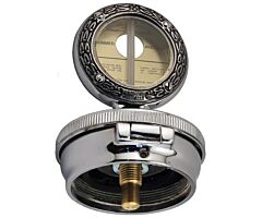 1928-1929 Radiator Cap with Motometer, Wreath, Chrome
