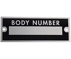 1928-1931 Body Number Plate
