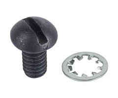 1928-1931 Door Lock Striker Plate Screw and Washer Set, 4 Pcs