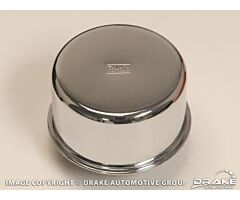 65-67 Oil Cap, 390 V8, Chrome, Open Emissions, Twist-On