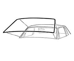 65-68 Windshield Weatherstrip, USA