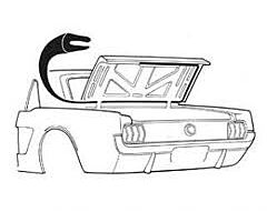 65-70 Trunk Weatherstrip, CPE/CVT, USA