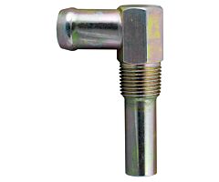 65-73 Heater Hose Elbow Fitting, V8, Gold-Zinc