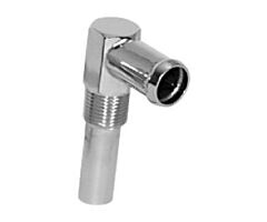 65-73 Heater Hose Elbow, V8, Silver-Zinc