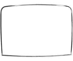 69-70 Rear Window Molding set, Fastback (4pcs)