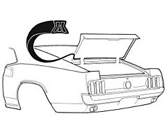 69-70 Trunk Weatherstrip, FB