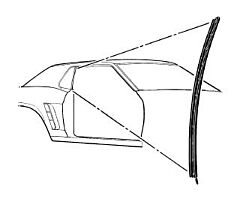 69 Quarter WIndow Vertical Seal, CPE, CVT, LH