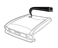 71-73 Hood - Firewall weatherstrip