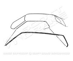 71-73 Roof Rail Seals, Coupe and Sportsroof (pr)