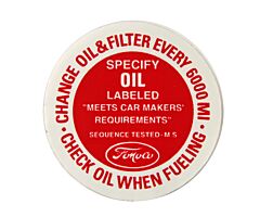 64-66 OIL FILLER CAP DECAL