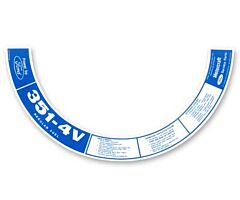 72-73 351-4V Regular fuel airfilterdecal