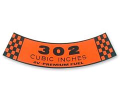 68 Air Cleaner Decal (302 4V Premium Fuel)