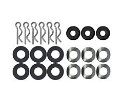 65-68 Transmission Shifter Rods Mount kit, 4-spd MT, 21 pcs