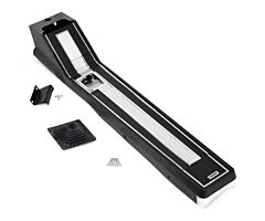 64-66 Console Assembly, Black, for Manual Transmission, without AC