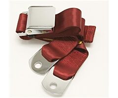 Seat Belt with Aviation Style Buckle, 60inch, Dark Red