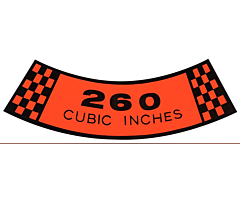 63-65 Air Cleaner Decal, 260 CID ACD