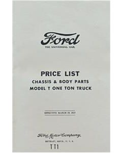 TT-Truck Chassis and Body Parts List